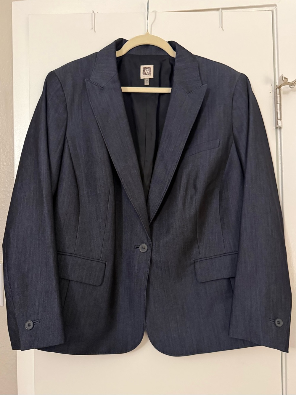 Anne Klein Dark Navy Single-Button Blazer- NWOT